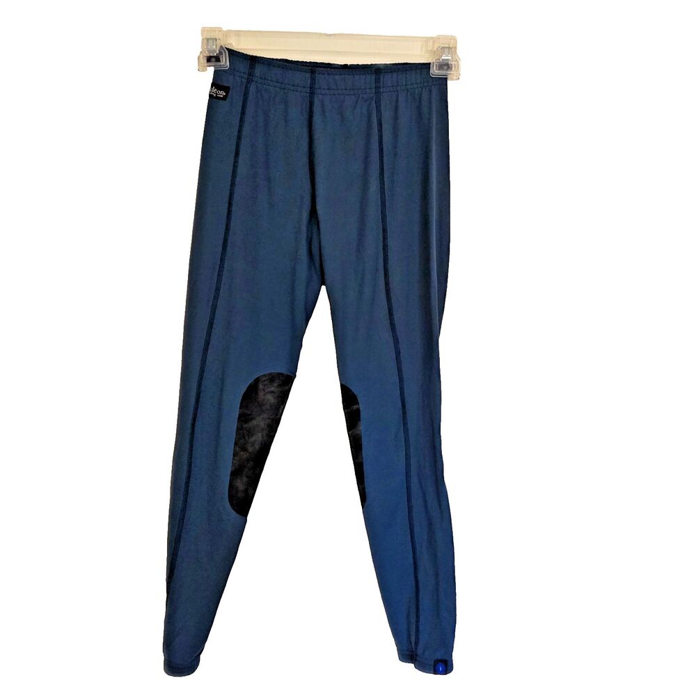 Irideon Girls XL Riding Irideon Pants Teal Blue Stretch Breeches Equestrian USA